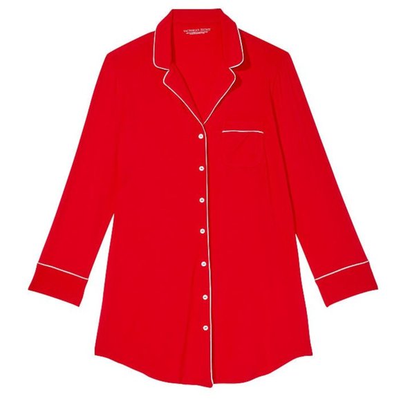 VS XL Modal Sleepshirt Lipstick Red Super Comfy Nightgown Pajamas PJ So Cute NWT - Picture 6 of 8